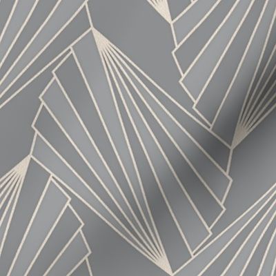 modern art deco geometry grey
