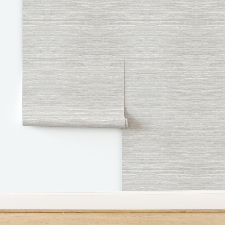 Grasscloth - Warm Gray on White Wallpaper