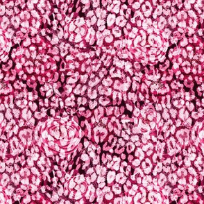 Pink leopard print floral