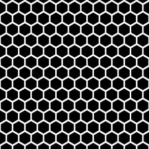 Honeycomb - Bee Hives - Black/White
