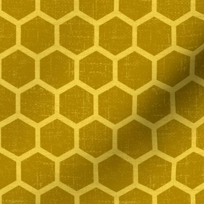 Golden Honeycomb - Bee Hives - Gold/ Dk. Gold Linen