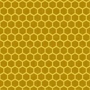 Golden Honeycomb - Bee Hives - Gold/ Dk. Gold Linen