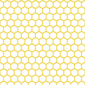 Golden Honeycomb -Bee Hives -  Gold/ White 