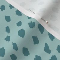 Small Paint Spots in Teal Blue Green Coordinate