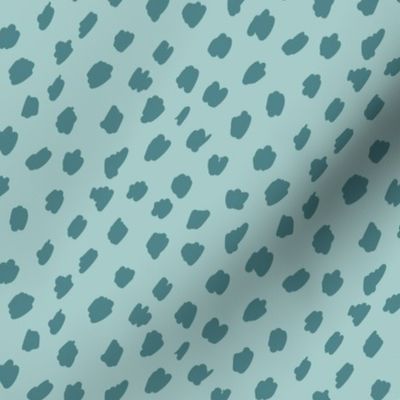 Small Paint Spots in Teal Blue Green Coordinate