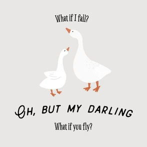9" square: what if I fall? oh, but my darling, what if you fly? 169-1
