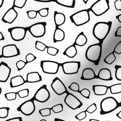 Glasses-White With Black