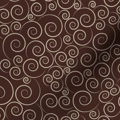 small scale spirals - zen spirals roycroft dark brown