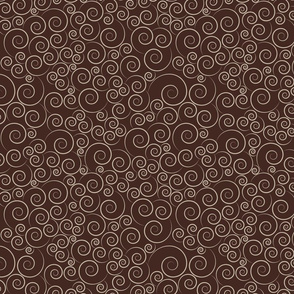 small scale spirals - zen spirals roycroft dark brown