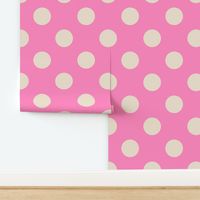 3cm Polka dot Paradise lost Pink and Cream