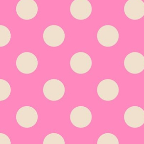 3cm Polka dot Paradise lost Pink and Cream