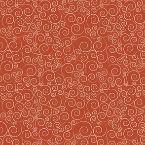 small scale spirals - zen spirals roycroft dark orange