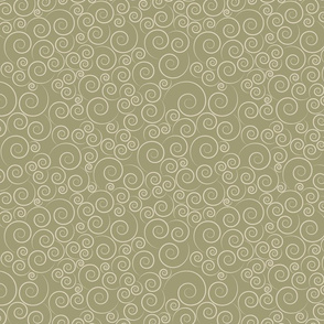 small scale spirals - zen spirals roycroft olive green