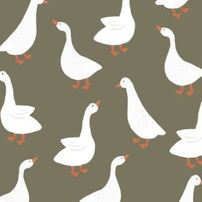 khaki geese