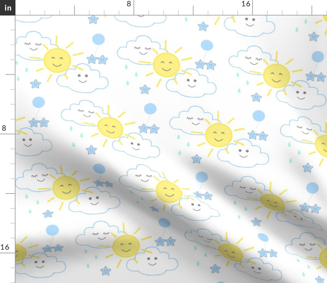 Sun Rain Clouds Nursery