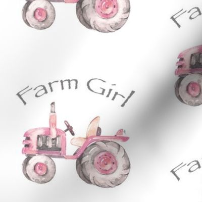 Farm Girl Pink Tractor