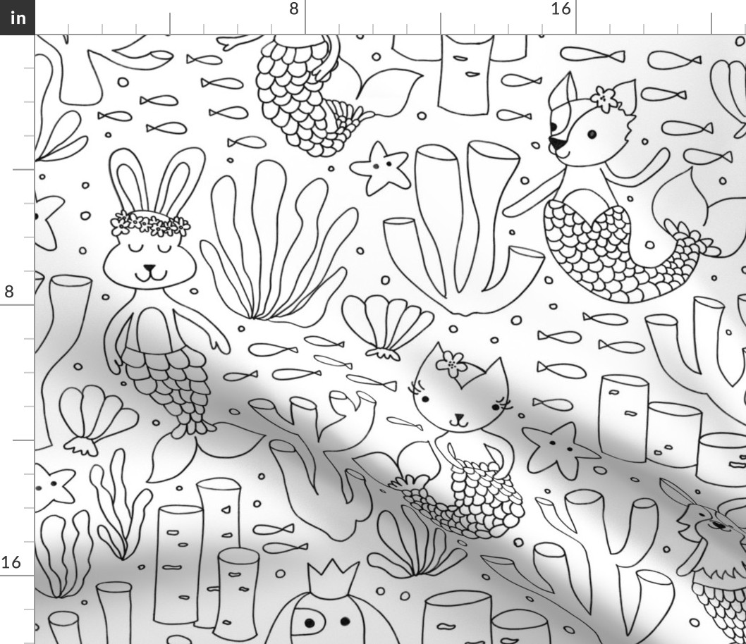 Underwater Animals Coloring Design