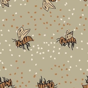 honey bees - moss