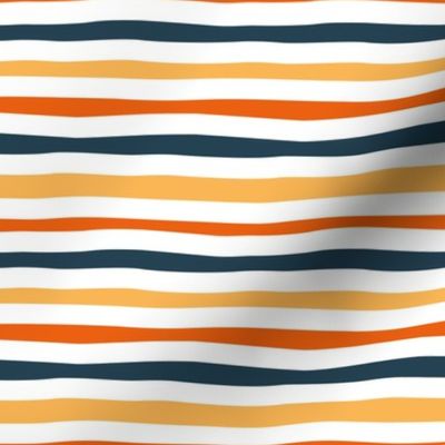 Tiny scale // Nautical stripes coordinate // white nile blue and orange (blue update 2023)
