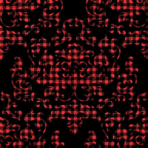 Damask Variations Buffalo Plaid