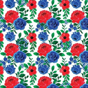 Red and Blue Flowers
