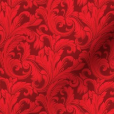 Red Scroll Pattern