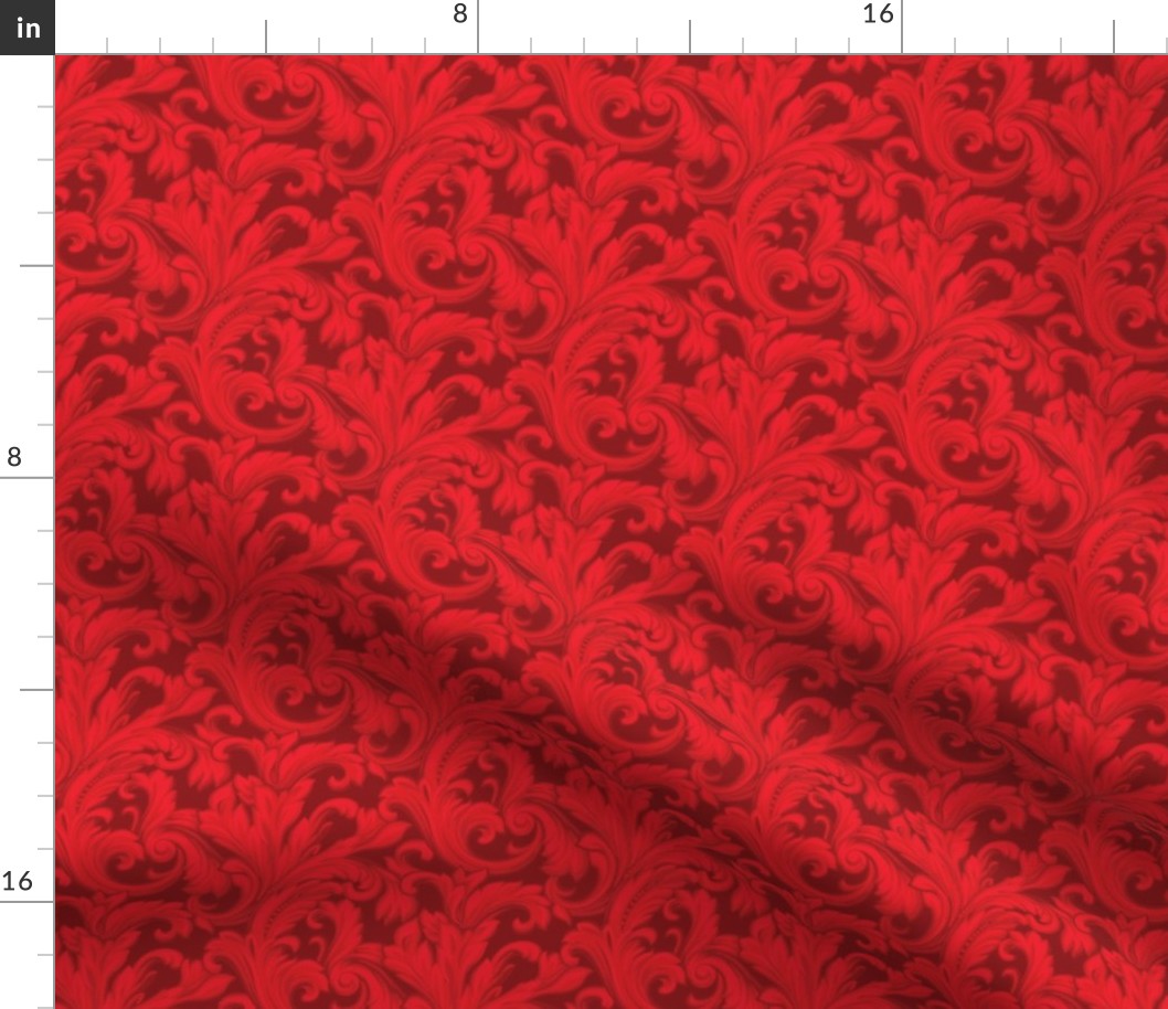 Red Scroll Pattern