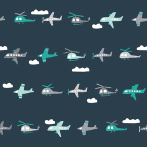 planes on spruce: 130-6, grey no. 2, pewter, aqua, 174-4