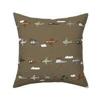 planes on cobble: green olive, grey no. 2, pewter, tawny, junglewood