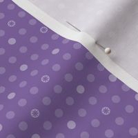 Mid Mod Flowers and Polka Dots Purple  