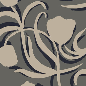 tulip shadows cream greige navy background