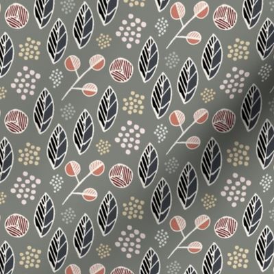 Indigenous Flora - Olive Grey - Small