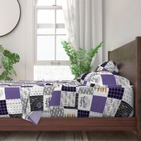 Happy Camper//Purple - Wholecloth Cheater Quilt