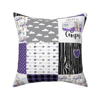 Happy Camper//Purple - Wholecloth Cheater Quilt