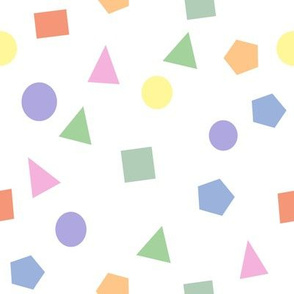 Bright pastel rainbow geometric shapes (large)