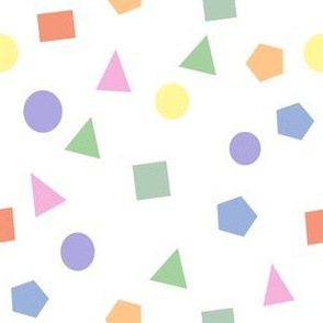 Bright pastel rainbow geometric shapes (medium)