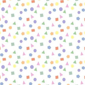 Bright pastel rainbow geometric shapes (mini)