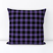 1 inch Buffalo Plaid//Purple & Black