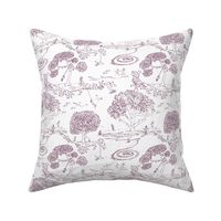 Tire Swing Toile in white/cranberry