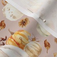 Fall Pumpkin Vintage Florals / Clam Shell