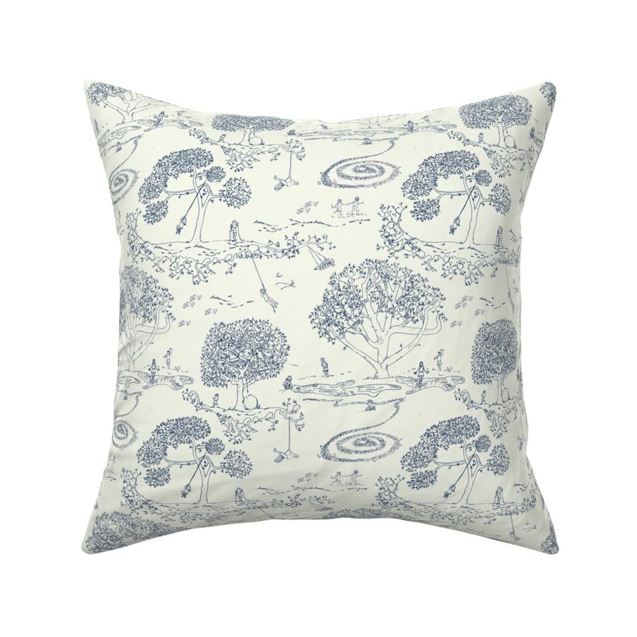 Tire Swing Toile in cream/navy