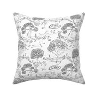 Tire Swing Toile in white/black