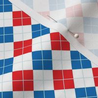 Red and Blue Argyle