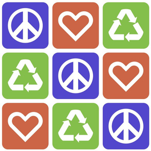 Peace. Love. Recycle. 2.0 (XL) | Multi