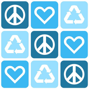Peace. Love. Recycle. 2.0 (XL) | Sky
