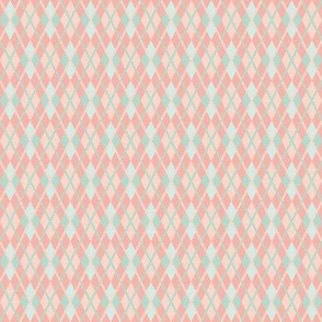 Pink and Mint Argyle