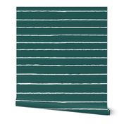 white stripes on deep teal 