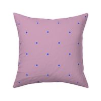 Polka Dot - Blue on Mauve