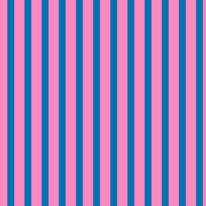 Pink and Electric blue stripes Medium scale