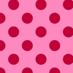 3cm Polka dot Paradise lost Red and Light pink